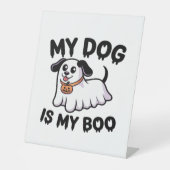 My Dog Is My Boo Shirt � Funny Dog Lover Gift 2025 Sockelschild (Vorderseite)