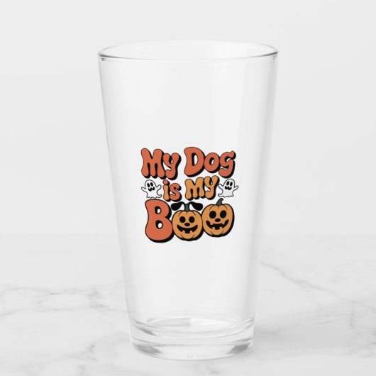 My Dog Is My Boo, Teacher, Funny Dog Lover Educato Glas (Vorderseite)