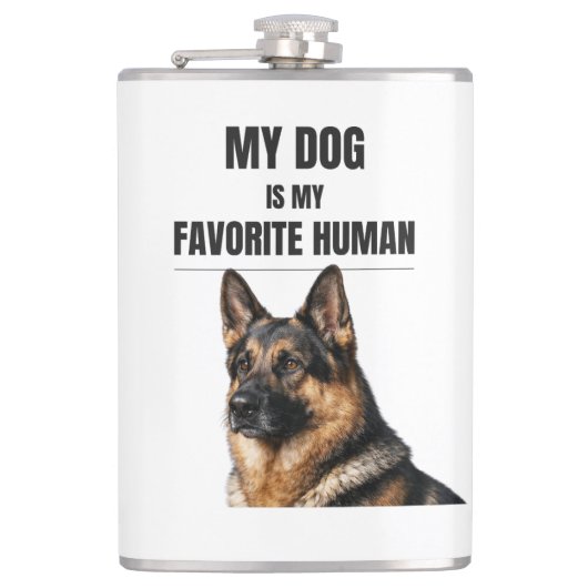 My Dog Is My Favorite Human Flachmann (Vorderseite)