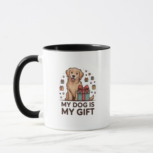 My Dog Is My Gift Christmas Tasse (Links)