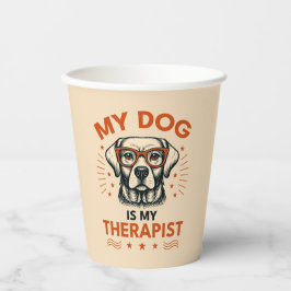 My dog is my therapist pappbecher