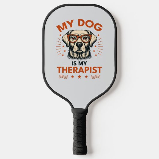 My dog is my therapist pickleball schläger (Vorderseite)