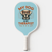 My dog is my therapist pickleball schläger (Rückseite)