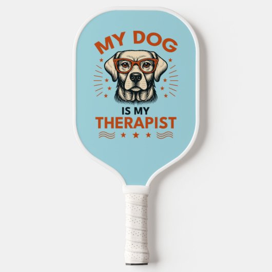 My dog is my therapist pickleball schläger (Vorderseite)