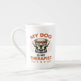 My dog is my therapist porzellantasse