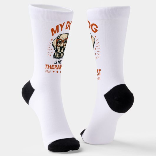 My dog is my therapist socken (Gewinkelt)
