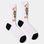 My dog is my therapist socken (Rechts)