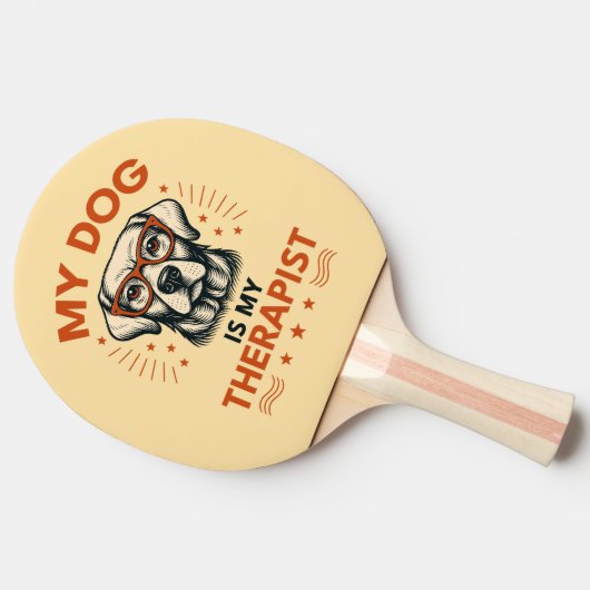 My dog is my therapist tischtennis schläger (Seitenansicht)