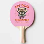 My dog is my therapist tischtennis schläger (Rückseite)