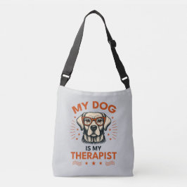 My dog is my therapist tragetaschen mit langen trägern