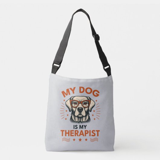 My dog is my therapist tragetaschen mit langen trägern (Vorderseite)
