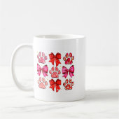 My Dog Is My Valentine Coquette Bow Dog Paw Valent Kaffeetasse (Links)