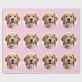 My Dog Is My Valentine Custom Photo Wrapping Paper Geschenkpapier (Flach)