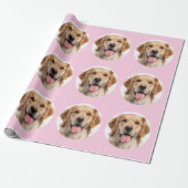 My Dog Is My Valentine Custom Photo Wrapping Paper Geschenkpapier (Ungerollt)