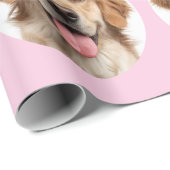 My Dog Is My Valentine Custom Photo Wrapping Paper Geschenkpapier (Rolleneckpunkt)