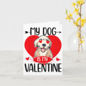 My Dog Is My Valentine Day Heart Love Dog Valentin Karte (Gelbe Blume)