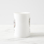 My Dog Is My Valentine Floral Puppy Lover Design Porzellantasse (Vorderseite)