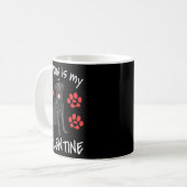 My Dog Is My Valentine Funny Black Lab Cute Dog Pa Kaffeetasse (Vorderseite Links)