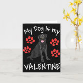 My Dog Is My Valentine Funny Black Lab Cute Dog Pa Karte (Gelbe Blume)