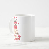 My Dog Is My Valentine Husky Heart Gles Valentines Kaffeetasse (Vorderseite Links)