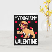 My Dog Is My Valentine Karte (Gelbe Blume)