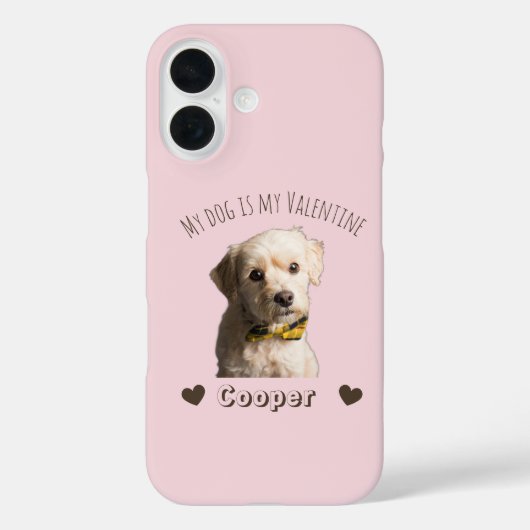 My Dog Is My Valentine – Personalized Pet Case-Mate iPhone Hülle (Rückseite)