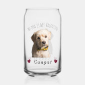 My Dog Is My Valentine – Personalized Pet Dosenglas (Vorderseite)