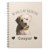 My Dog Is My Valentine – Personalized Pet Notizblock (Vorderseite)