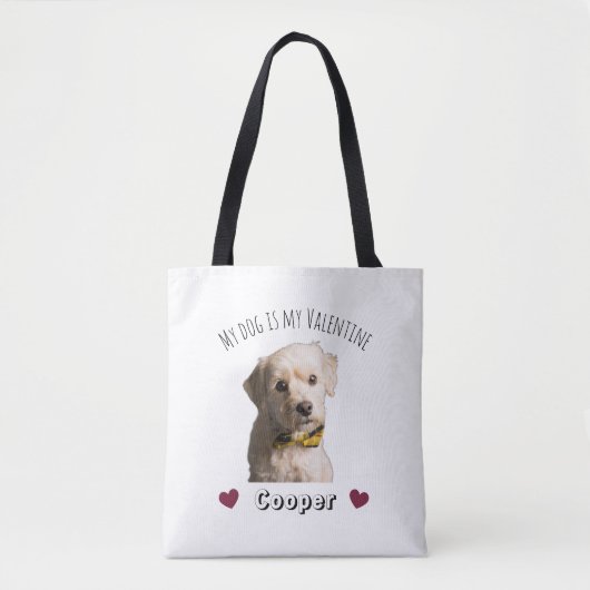 My Dog Is My Valentine – Personalized Pet Tasche (Vorderseite)
