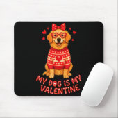 My Dog Is My Valentine Retriever Heart Gles Dog Mo Mousepad (Mit Mouse)