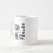 My Dog Lesson Plan T-Shirt Design Kaffeetasse (Vorderseite Links)