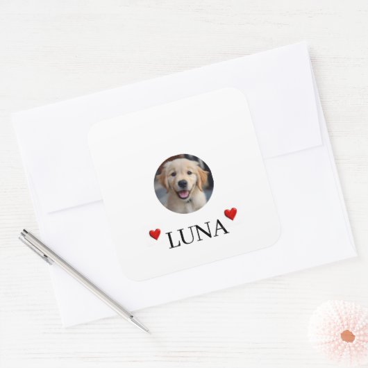 My Dog Personalized Photo & Name Stickers (Umschlag)