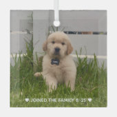 My Dog Photo Christmas Ornament Aus Glas (Vorderseite)