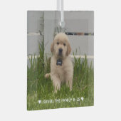 My Dog Photo Christmas Ornament Aus Glas (Vorderseite Rechts)