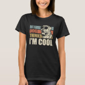My Dog Thinks I'm Cool English Mastiff Retro Dad T-Shirt (Vorderseite)