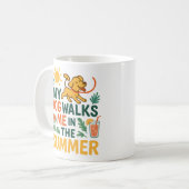 My Dog Walks Me in the Summer - Funny Dog Lover Kaffeetasse (Vorderseite Links)