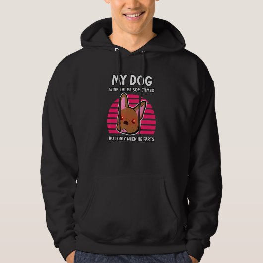 My Dog Winks At Me Sometimes But Only When He Fart Hoodie (Vorderseite)