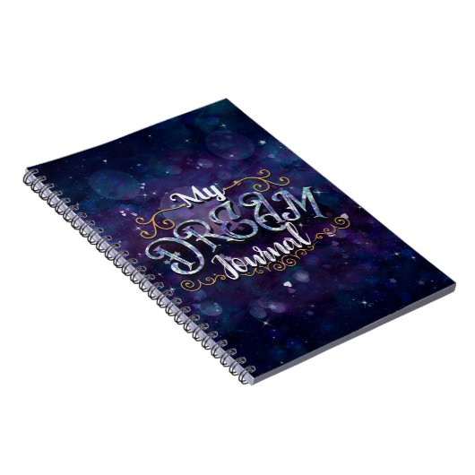 My Dream Journal Indigo Violet Hearts & Stars Notizblock (Rechte Seite)