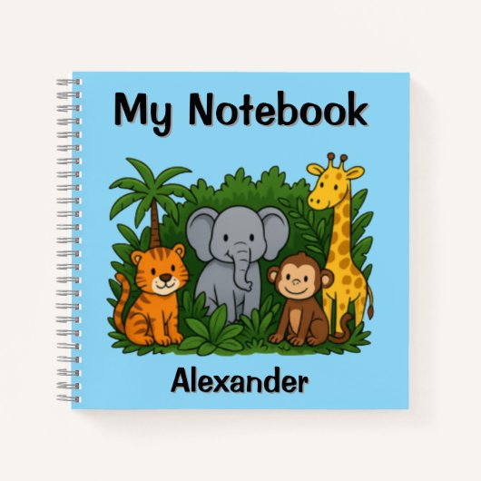 My Dschungle Adventure-Notebook - Kinder Personali Notizblock (Vorderseite)