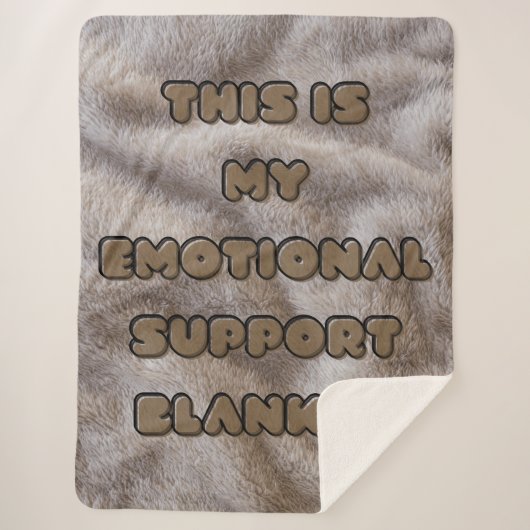 My Emotional Support Blanket - Fuzzy Brown -Sherpa Sherpadecke (Vorderseite)