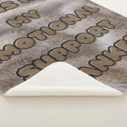 My Emotional Support Blanket - Fuzzy Brown -Sherpa Sherpadecke (3/4)