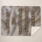 My Emotional Support Blanket - Fuzzy Brown -Sherpa Sherpadecke (Vorderseite (Horizontal))