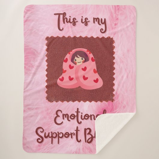 My Emotional Support Blanket with Cozy Girl Sherpadecke (Vorderseite)
