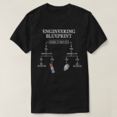 My Engineering Blueprint Funny Engineer Duct Tape  T-Shirt (Design vorne)
