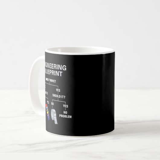 My Engineering Blueprint - Funny Engineer Kaffeetasse (Vorderseite Links)