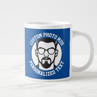My Face on a CHELSEA BLUE Custom Jumbo-Tasse