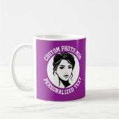 My Face on a Custom Mug PLUM PURPLE Kaffeetasse (Links)