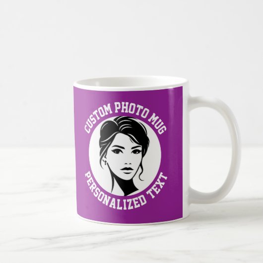 My Face on a Custom Mug PLUM PURPLE Kaffeetasse (Rechts)