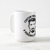 My Face on a Large Custom Mug Kaffeetasse (Vorderseite Links)