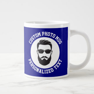 My Face on a NAVY BLUE Custom Jumbo-Tasse